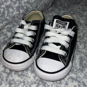 Converse Kids Black and White Sneakers 4 Toddler